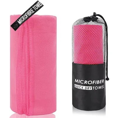 Produktbild von Minicee Mikrofaser Sporthandtuch 50x120 cm Rosa Schnelltrocknend