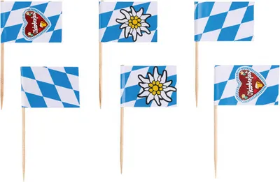 Produktbild von 30 Deko Häppchen Flaggen  Bavaria 80x260cm