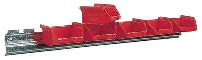Produktbild von Sichtlagerkastenset H50xB602xT100mm STA verz.m.Sichtlagerkästen 6xMK6 rot MAUSER