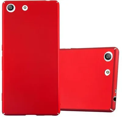 Produktbild von Cadorabo Hülle für Sony Xperia M5 Schutzhülle in Rot Hard Case Handy Hülle Etui
