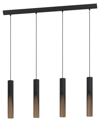 Produktbild von EGLO LED Pendellampe Barbotto, 4-flammige Pendelleuchte über Esstisch