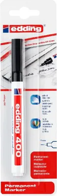 The image shows the packaging of an Edding 400 permanent marker.
