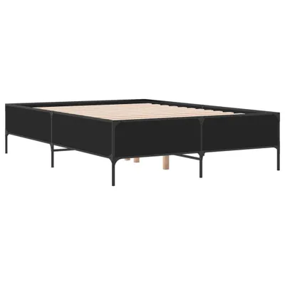 Produktbild von Bettgestell Schwarz 140x190 cm Holzwerkstoff und Metall
