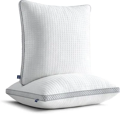 Imagen del producto de Juego de 2 almohadas de 80x80 cm con relleno ajustable