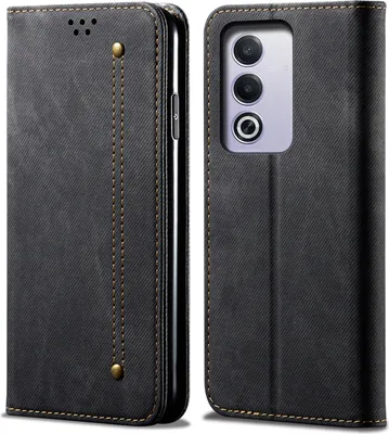 Obrázek produktu pro Pouzdro pro Oppo A3 Pro /Oppo K12x, Kožené Peněženkové Pouzdro s Magnetickým Uzavíráním a Stojánkem černé