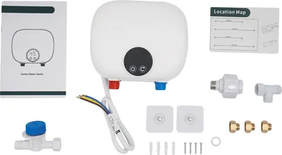 Obrázek produktu pro Elektrický ohřívač vody, ovládání pomocí dotykového displeje, vodotěsný (IPX4), bílý