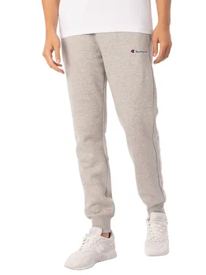 Produktbild von Champion Herren Jogginghose aus Fleece mit Logostickerei und kleinem Schriftzug, Grau S