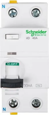 Imagen del producto de Interruptor diferencial de tipo AC, 2P, 40A, 0,03A, modelo iID A9Z11240