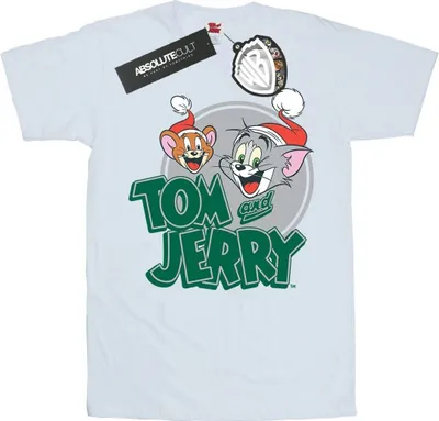 Produktbild von Tom And Jerry - "Christmas Greetings" T-Shirt für Damen BI46251 (S) (Weiß)