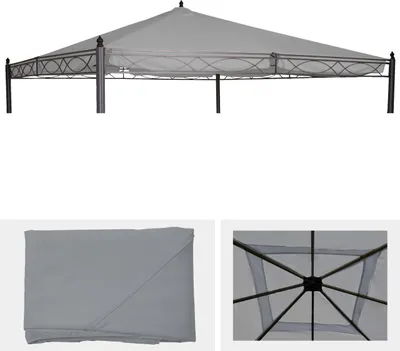 Produktbild von Wymienne poszycie do pergoli dachowej pawilon Cadiz 4x4m ~ jasnoszary