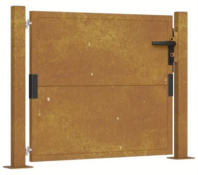 Produktbild von Gartentor – Gartentür – Zauntür – Tor – Zaun – Cortenstahl – Wetterbeständig – 105x105 cm