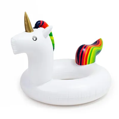 Produktbild von Schwimmring Einhorn – aufblasbar 90cm weiß für Kinder & Mädchen