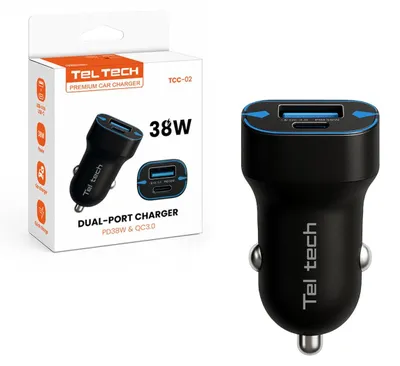 Produktbild von Autoladegerät Schnellladung USB-A USB Typ C 38W