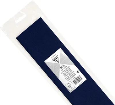 Produktbild von Clairefontaine 10x Krepppapier 1 Blatt 2,50x0,50m Marineblau 95163C