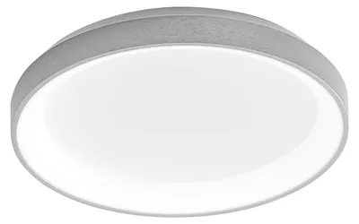 Imagen del producto de Lámpara de techo Krizia P/P de 30W y 2700 lúmenes, con temperatura de color de 4000K, en aluminio satinado blanco. Lámpara de techo LED regulable con luz directa – Gea Luce