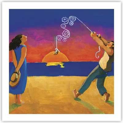 Produktbild von Poster - Poster ohne Rahmen - Symbol Liebe Surrealismus - 60x60 cm - Wand Bild - Wanddeko - Wandbilder - Kunstposter - Wandposter - Bilder - Kunstdruck - Wanddekoration - Wandbild - P2XAC60x60-4411