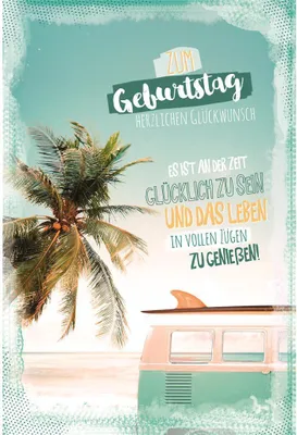 Produktbild von Geburtstag - Glückwunschkarte im Format 11,5 x 17 cm mit Umschlag