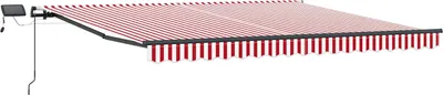 Immagine prodotto di Tenda da sole estensibile vidaXL, rossa e bianca, 450 x 300 cm
