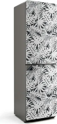 Produktbild von Tropisches Pflanzenmuster – Magnetische Kühlschrank Abdeckung – Dekorfolie magnetisch Küche – Kühlschrank Magnet Deko – selbstklebende Magnettafel – Magnetfolie für Kühlschranktür – 60x205 cm