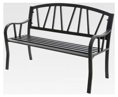 Produktbild von Gartenbank, 2-Sitzer, Stahl, Grau/Anthrazit