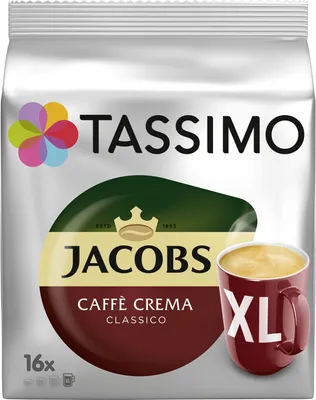 Immagine prodotto di Tassimo Jacobs Caffè Crema Classico XL | 16 dischi T, capsule caffè