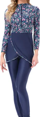 Produktbild von Damen Burkini-Badeanzüge Bescheidene muslimische Bademode Islamischer Langarm-Vollbedeckungs-Hijab-Oberteil Badehose Badeanzug