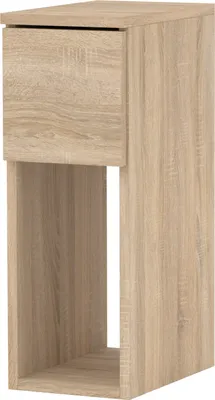 Produktbild von Nachttisch 20x55x30cm - Nachttischschrank für Schlafzimmer - Nachtkommode mit Schubladen - Beistellschrank - Schlafzimmer Nachttisch Sonoam Eiche
