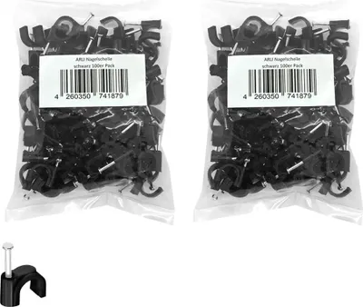Produktbild von 200x ARLI Nagelschellen 7 mm schwarz
