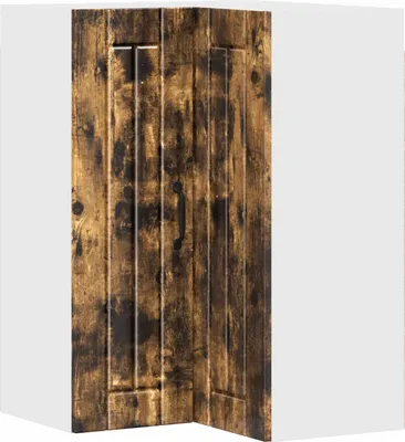 Zdjęcie produktu dla Szafka narożna ścienna vidaXL LUCCA, dąb wędzony, 57 x 57 x 80 cm