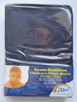 Produktbild von Alvi 934288 Spannbettlaken Frottier marine 70x140