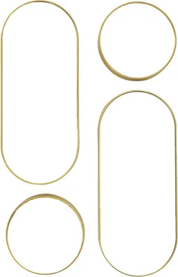 Produktbild von Howhomely | Set mit 4 goldenen ovalen Spiegeln - Farbe gold - Dekorative Spiegel