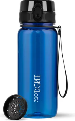 Produktbild von uberBottle crystalClear Trinkflasche mit Sieb 650ml / Royal Blue/ 720DGREE