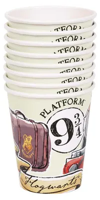 Pappbecher Harry Potter, 8 Stück, 266 ml, mehrfarbig