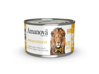Produktbild von Amanova Cat Chicken Fillets w bulionie puszka 70g