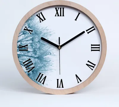 Produktbild von Holzuhr 25fi cm wanduhr - schwarze Spitzen - Löwenzahn