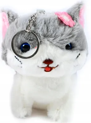 Produktbild von Plüsch Katze Schlüsselanhänger - Weicher Taschenanhänger Maskottchen 10cm Süß