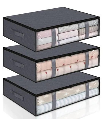 Imagen del producto de Omgoods - Juego de 3 cajas de almacenamiento para ropa