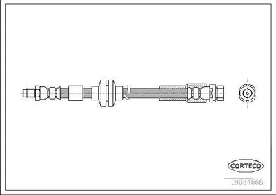 Produktbild von CORTECO 19034668 Bremsschlauch Hinten für FORD Focus C-Max (DM2)