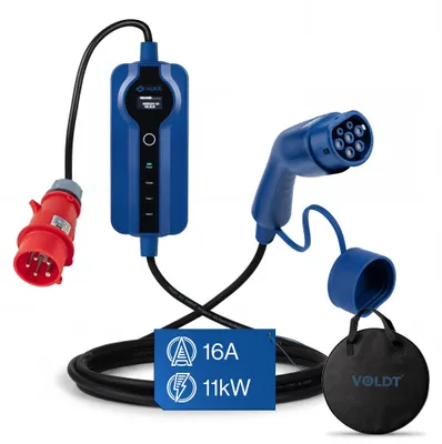 Productafbeelding van Laadpaal Mobiele Lader - 11 kW Type 2 - 16 Ampère - 5 Meter Kabel