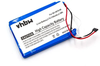 Produktbild von vhbw Akku Ersatz für Garmin 361-00070-01, 361-00070-00 für GPS Navigation Navi (1100 mAh, 3,7 V, Li-Ion)