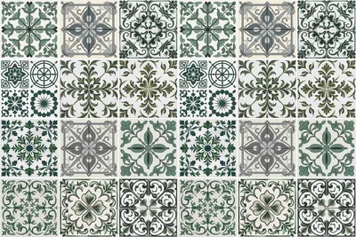 Produktbild von Fliesenaufkleber 10×10 cm – 24 Stück – Selbstklebend – Wasserfest – Pflegeleicht – Hitzebeständig – Für Küche & Bad – Blumenornamente im Mosaik