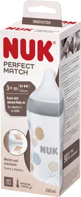 Produktbild von NUK Perfect Match Babyflasche mit Temperaturkontrolle 260 ml