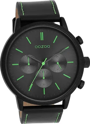 Obrázok produktu pre Oozoo kožené pánske hodinky analógové quartzové hodinky náramok čierne Hodinky D2UOC11208