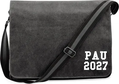 Produktbild von Huuraa Umhängetasche PAU 2027 Abschluss Spanien 14 Liter Black Canvas Laptoptasche Geschenkidee