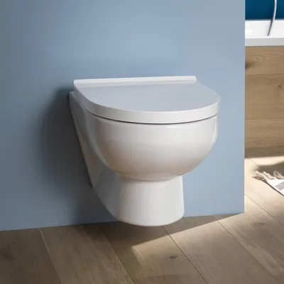 Zdjęcie produktu dla Duravit Duravit No.1 - Toaleta wisząca z deską SoftClose, bez obręczy, biała 45750900A1