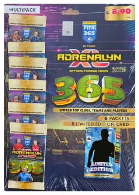Produktbild von Panini FIFA 365 2025 Multipack: 6 sachets + Limited Edition Football Cards