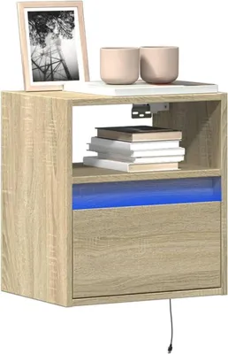 Produktbild von TV-Wandschrank mit LED-Beleuchtung TV Schrank Sideboard TV Fernsehschrank Wohnwand Sonoma 41x31x45 cm - 852317