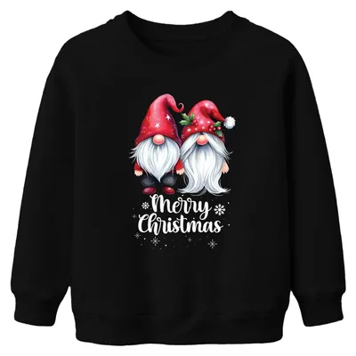 Zdjęcie produktu dla Wesołych Świąt Gnome Elves Pixie Couple - Prezent świąteczny Świąteczny Uni Kids Christmas Jumper, Czarny, 116