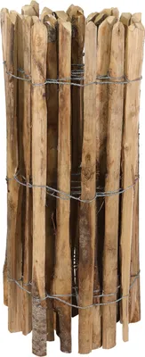 Produktbild von Staketenzaun Kastanie 5m Gartenzaun 7-9 cm 120cm Höhe Teichumrandung Holzzaun Staketen
