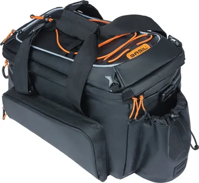 Zdjęcie produktu dla Sakwa Basil Mil.Tarp.MIK XLPro czarny/pomarańczowy, 31x23x22,5cm, 9-36ltr